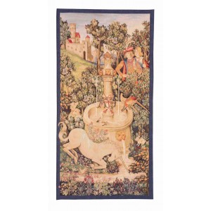 Gobelin tapisserie  - Licorne a la fontaine